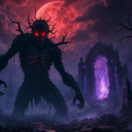 7 Essential Elements of Dark Fantasy WorldBuilding That Create Lasting Atmosphere and Dread Londyn Publishing Dark fantasy world building stone archway beyond the Veil under a Blood Moon