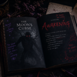 The Lore Detectives Why Dark Fantasy BookTok Is Obsessed With Fan Theories and Hidden WorldBuilding Londyn Publishing Atmospheric dark fantasy annotated book flatlay with violet and crimson glowing ink candlelight sigil sketches and constellation maps representing BookTok lore detective culture