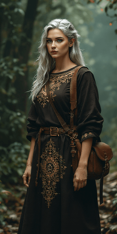 Character portrait of Saria Marwood from The Moons Curse dark fantasy trilogy by Jason Moore